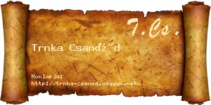 Trnka Csanád névjegykártya